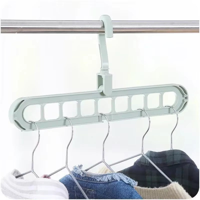 9 Hole Clothes Hanger Space Saving Clothes Hanger Magic Clothes Hanger Multifunctional Drying Rack Wardrobe Storage Organizer