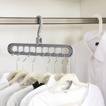 9 Hole Clothes Hanger Space Saving Clothes Hanger Magic Clothes Hanger Multifunctional Drying Rack Wardrobe Storage Organizer